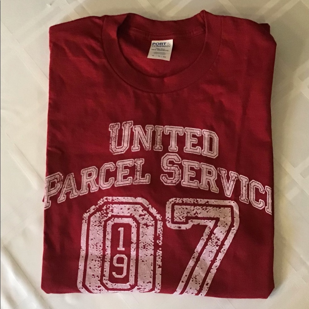 New, never worn. Red UPS T-Shirt. Size XL.